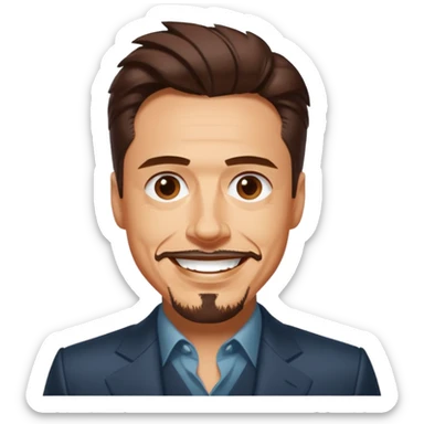 happy tony stark sticker