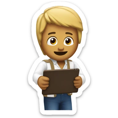 ipad playing roblox sticker