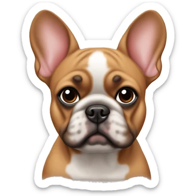 Red fawn frenchie sticker
