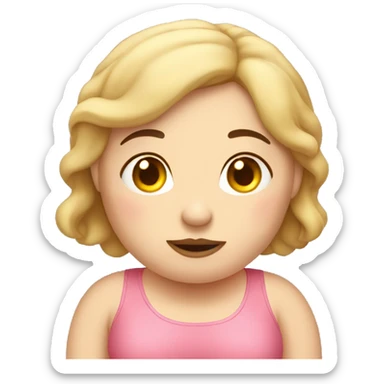 Chubby  girl with thin husband  sticker