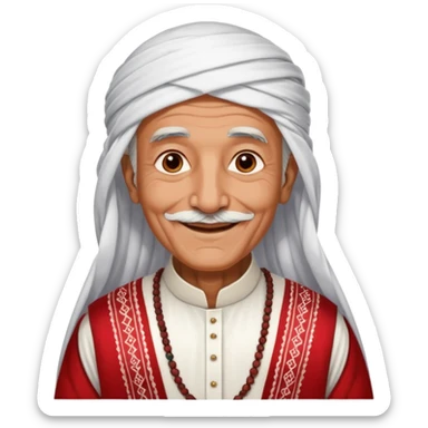 i want an old UAE grandfather wearing the tradtiitonal cloths sticker