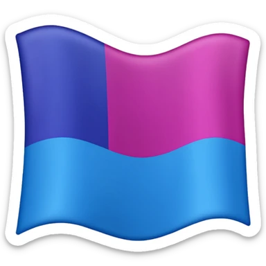 La bandera bisexual (lleva 3 franjas: la de arriba color magenta, abajo azul y en medio morada) sticker
