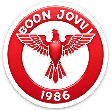 Bon Jovi 1986 band logo sticker