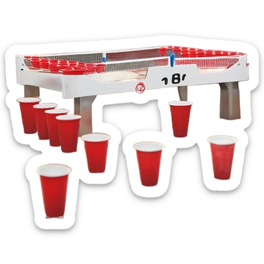 Beer pong sticker