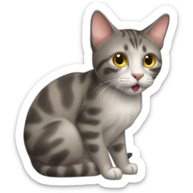 Cat who puke sticker