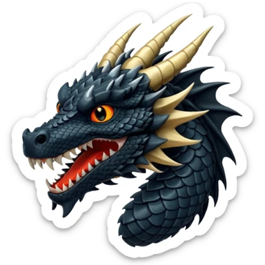 

black dragon head sticker