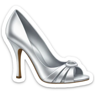 Silvery twirls low heels sticker