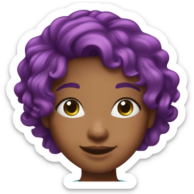 multicolored hair girl portrait sticker