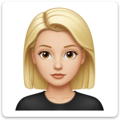 White girl with slick back hair and blonde highlights  sticker