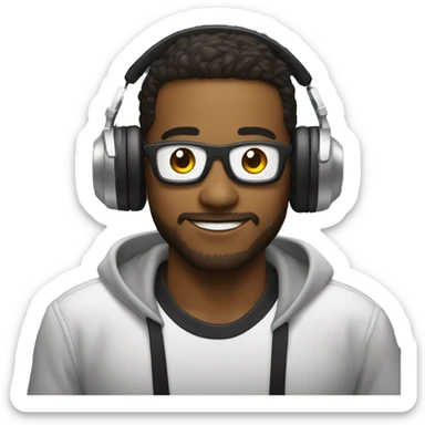 dj en una fiesta sticker