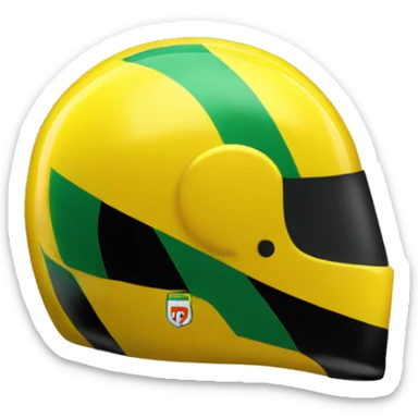 Yellow F1 Brazilian Helmet sticker