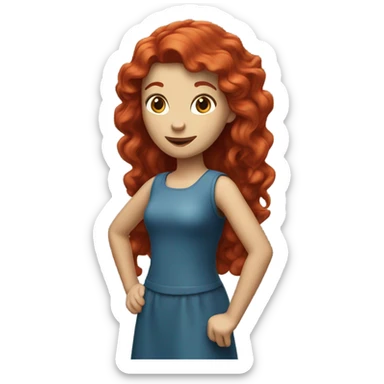 Wendy’s girl with red hair sticker
