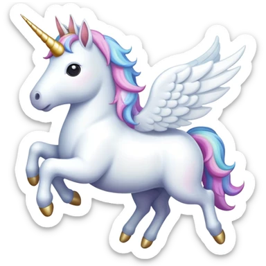 A unicorn that farts to fly sticker