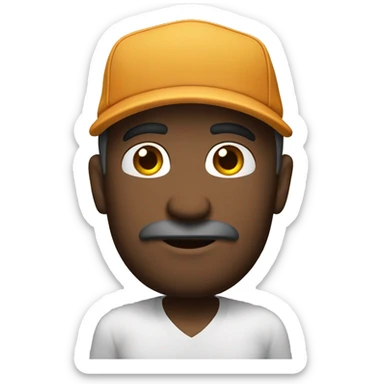 Hombre eojado con gorra sticker