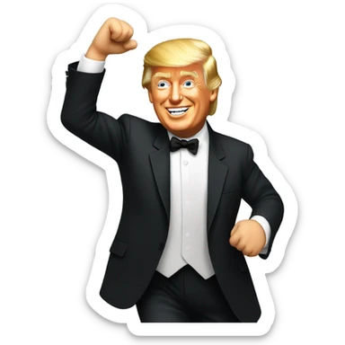 Donald trump dancing sticker