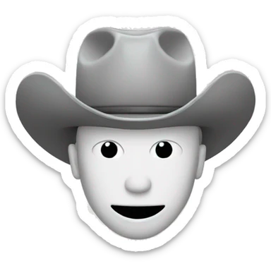 cowboy white hat sticker