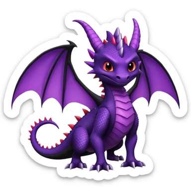 Spyro-Cynder-Toothless-Fakémon-hybrid-creature (full body)  sticker