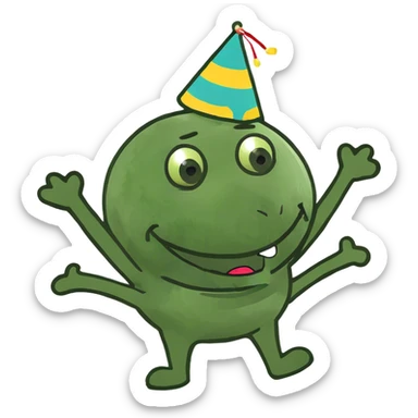 Smiley throwing up on the floor sticker