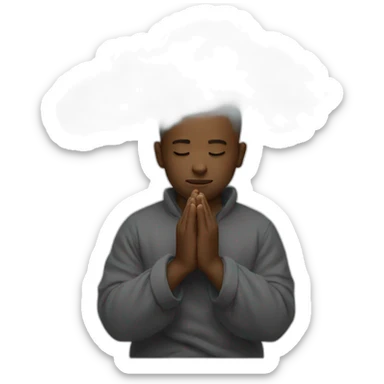 Cloud praying sticker