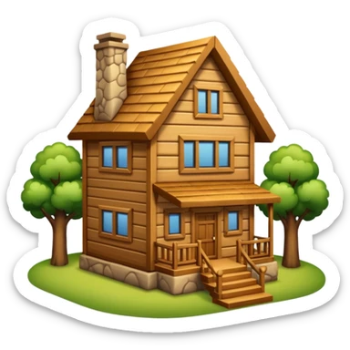 biggest wood house sticker