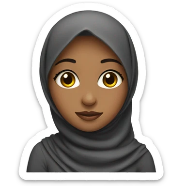 Islamic girl, with lashes  sticker
