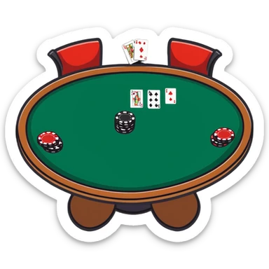 live casino poker table sticker
