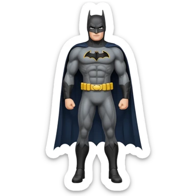 caucasian batman full body sticker