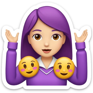 bala doce branco e roxo sticker