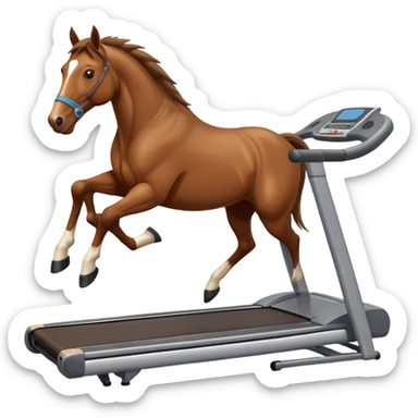 horse running on treadmill sticker