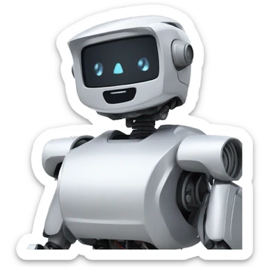 A robot that is a Rally co-driver  sticker