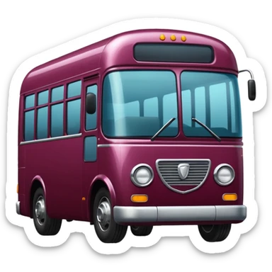Italian autobus burgundy sticker