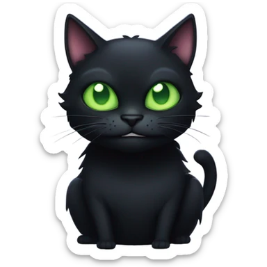Evil Larry black cat looking freaky and mischievous  sticker