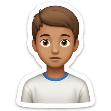 Niño Adolescente de piel morena clara  sticker