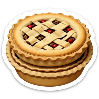 create a pie emoji, similar to a mince pie sticker