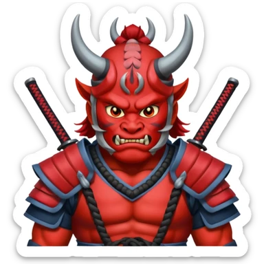 samurai oni sticker
