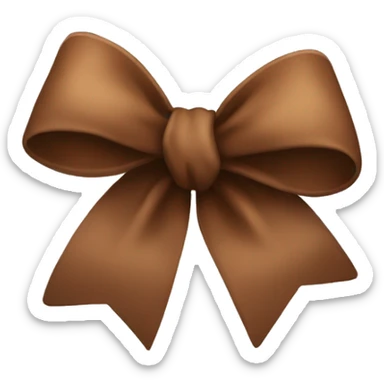 brown bow sticker