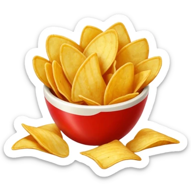 Chips snack Red
 sticker