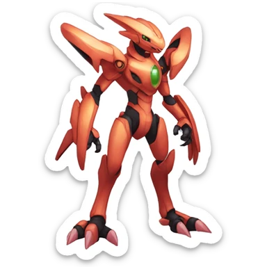  Cool Edgy Godly Futuristic Digimon-Fakemon-Genesect-Reptile full body sticker