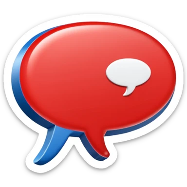 speech bubble with French flag colors sticker