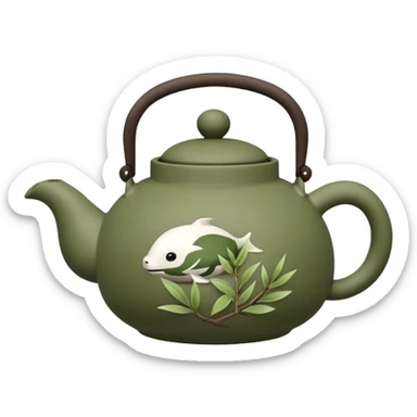 sencha. Kyusu, gong fu, 横手急須 sticker