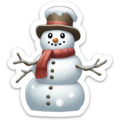 Snowman Statue Epic Mystery Legendary NewYear Pokemon Snowfall Snowballs sticker