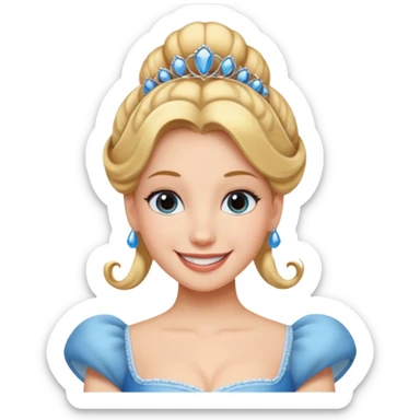 cendrillon elle a les cheveux relevés sticker