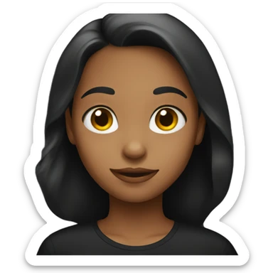 girl in black shirt  sticker