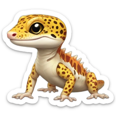 Leopard Gecko, robotic, dragon sticker