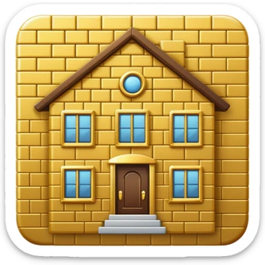 A gold brick house sticker