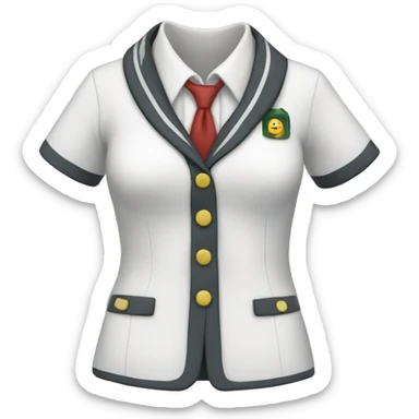 School girl uniform sticker