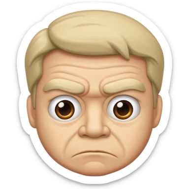 Man looks grouchy  sticker