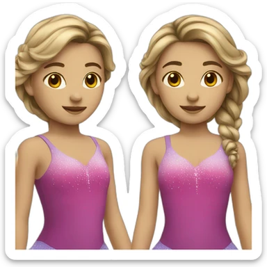 girl figure skater sticker