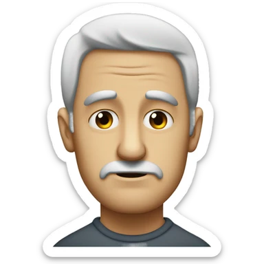 Retrato de un hombre triste por haber reprobado un parcial  sticker