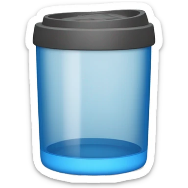 Plain Blue Stanley tumbler with a handle and no face against a plain transparent background and nothing else  sticker